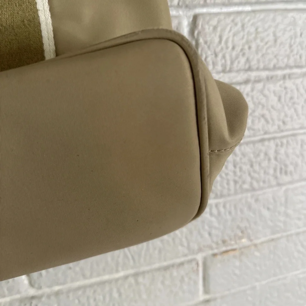 Vintage Coach Hampton nylon canvas leather bag
